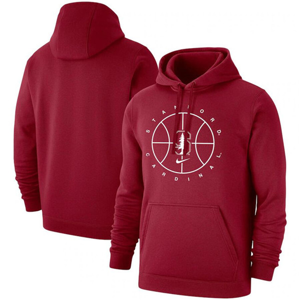 Men's Stanford Cardinal Red Basketball Icon Club Fleece Pullover Hoodie